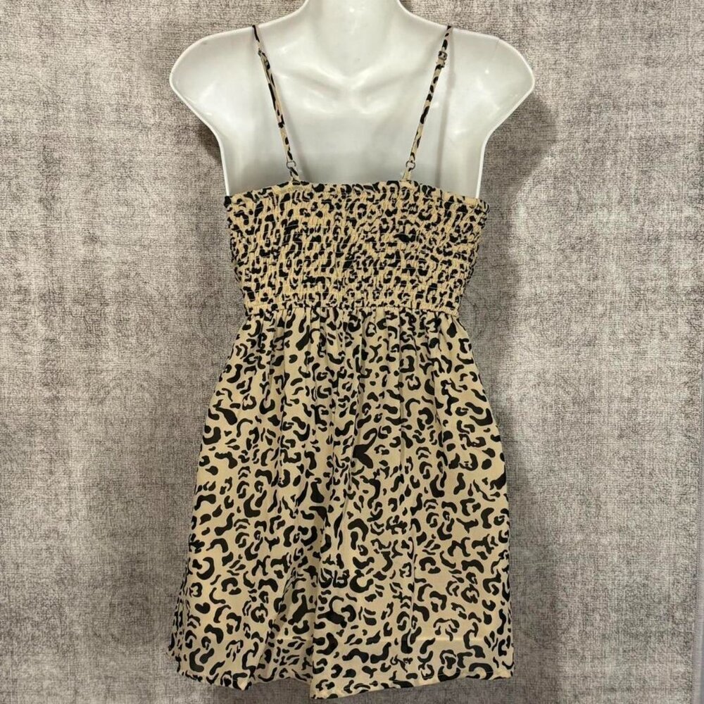 Tan & Black Leopard Ruffle Romper - Picture 4 of 6